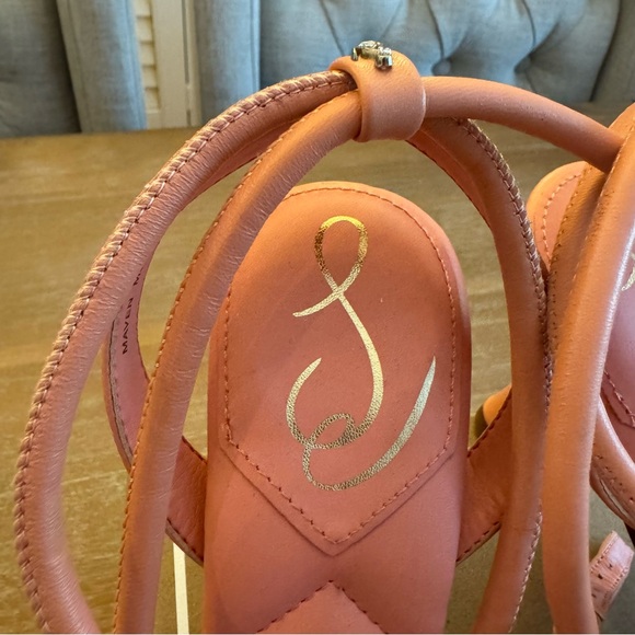 Sam Edelman Women's Maven Peach Leather Heeled Sandal - Picture 4 of 5